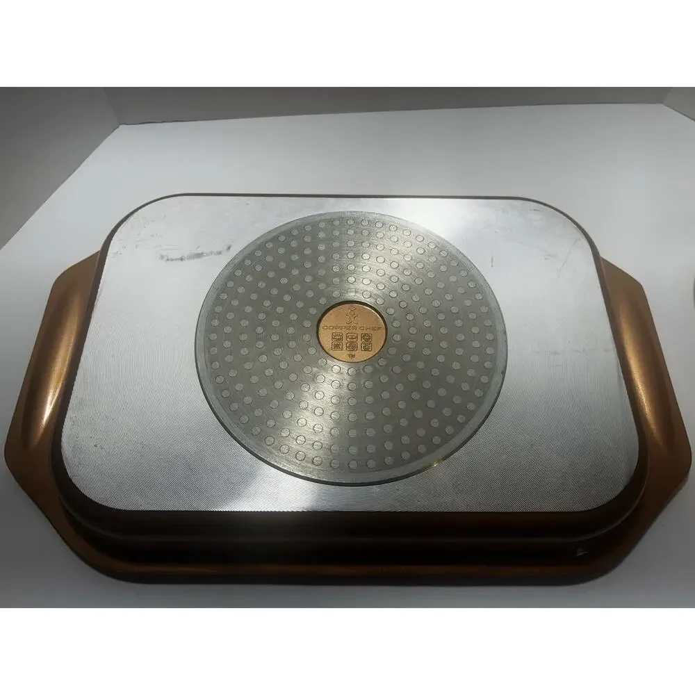 Copper Chef Wonder Cooker XL Grill & Roaster Pan Set With Lid. No Basket!